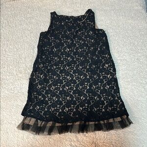 Black Lace Sleeveless Dress‎